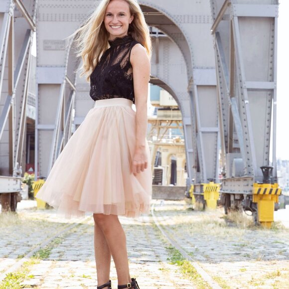 Over the Knee Champagne tutu - Picture 1 of 5